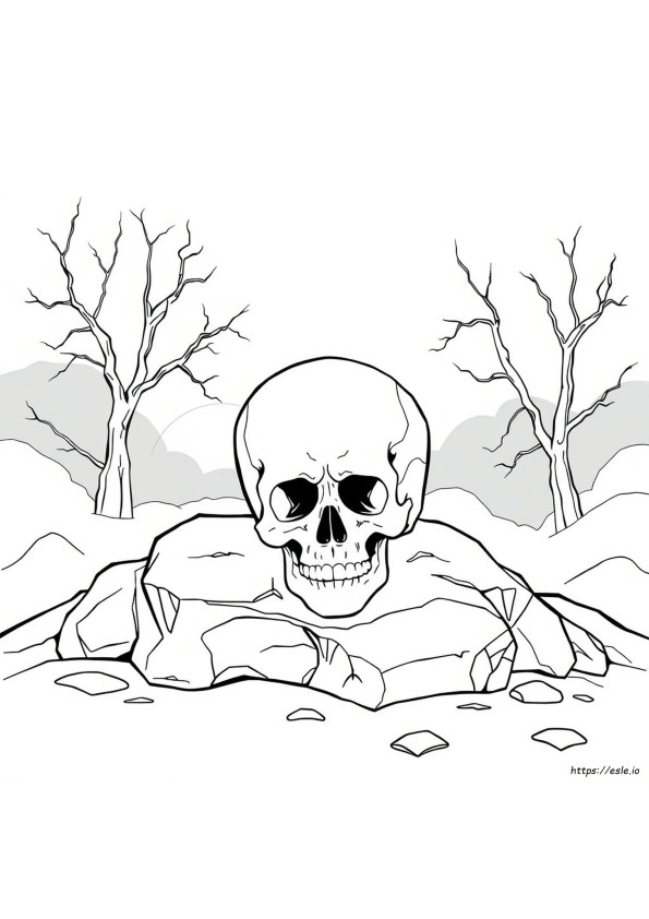 Caveira Para Colorir