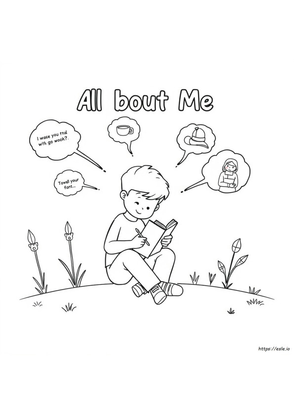 All About Me Coloring Worksheet