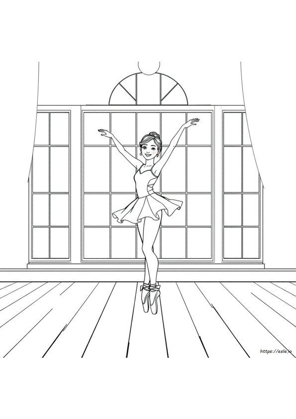 Bambina Ballerina Da Colorare