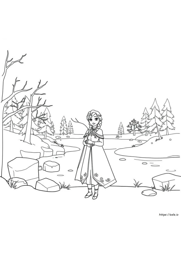 Anna And Elsa Colouring Page