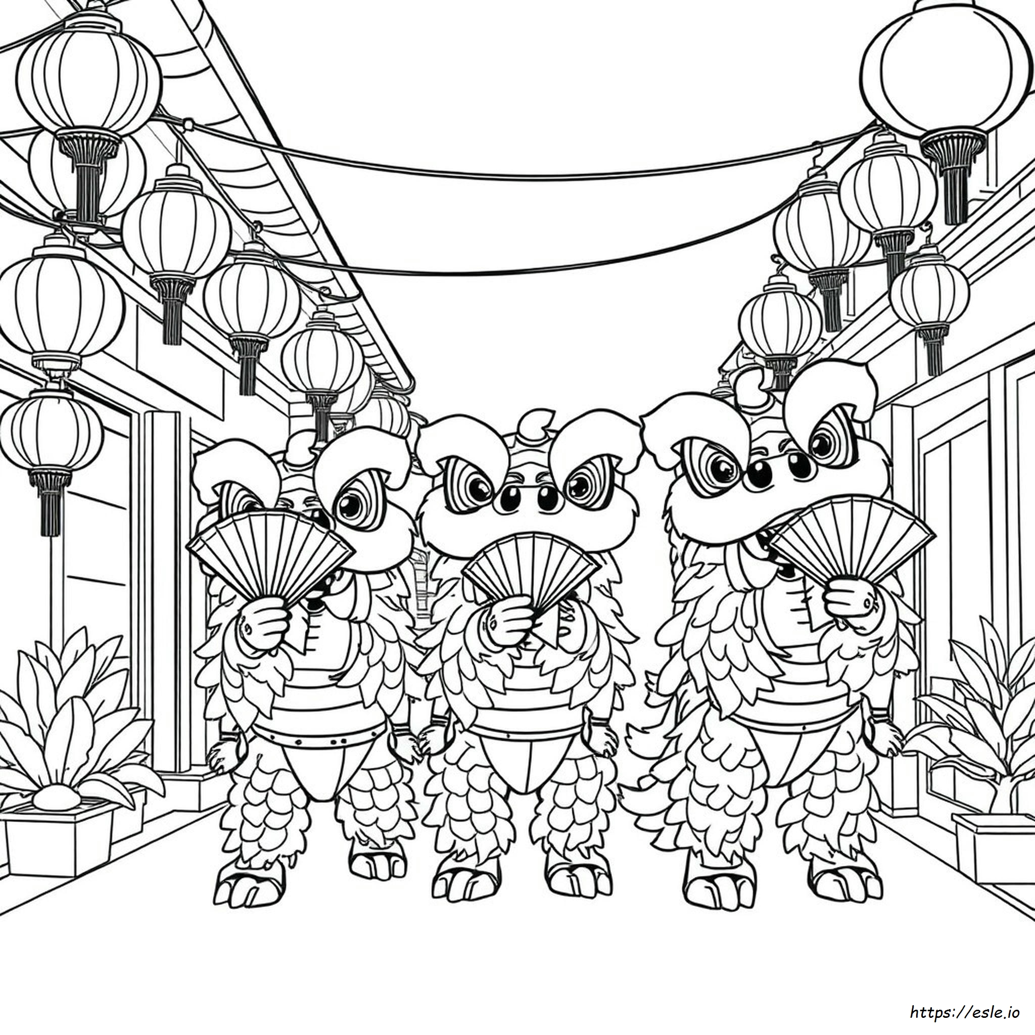 Desenho De Ano Novo Chinês Para Colorir