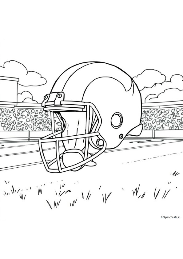 Widder Footballhelm Ausmalbilder