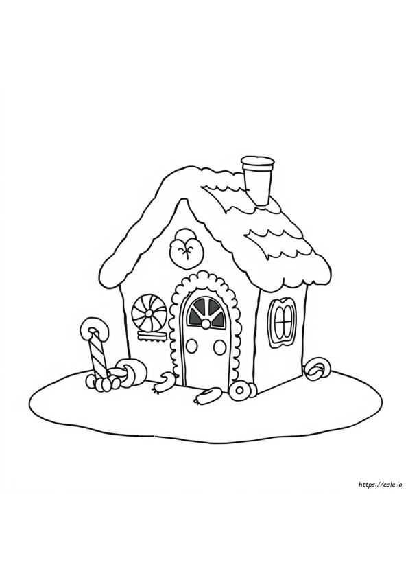 Cute Gingerbread House Coloring Pages