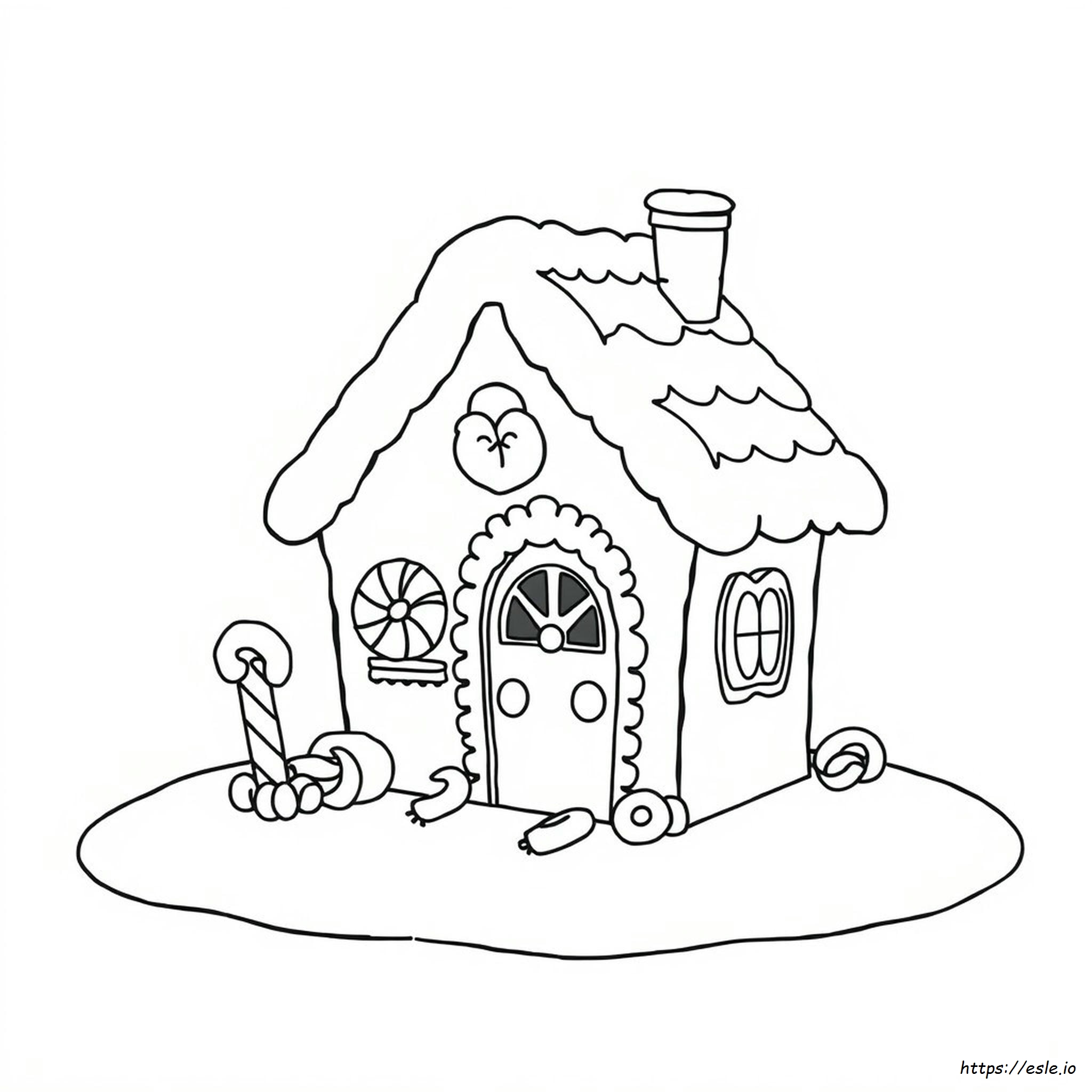 Cute Gingerbread House Coloring Pages