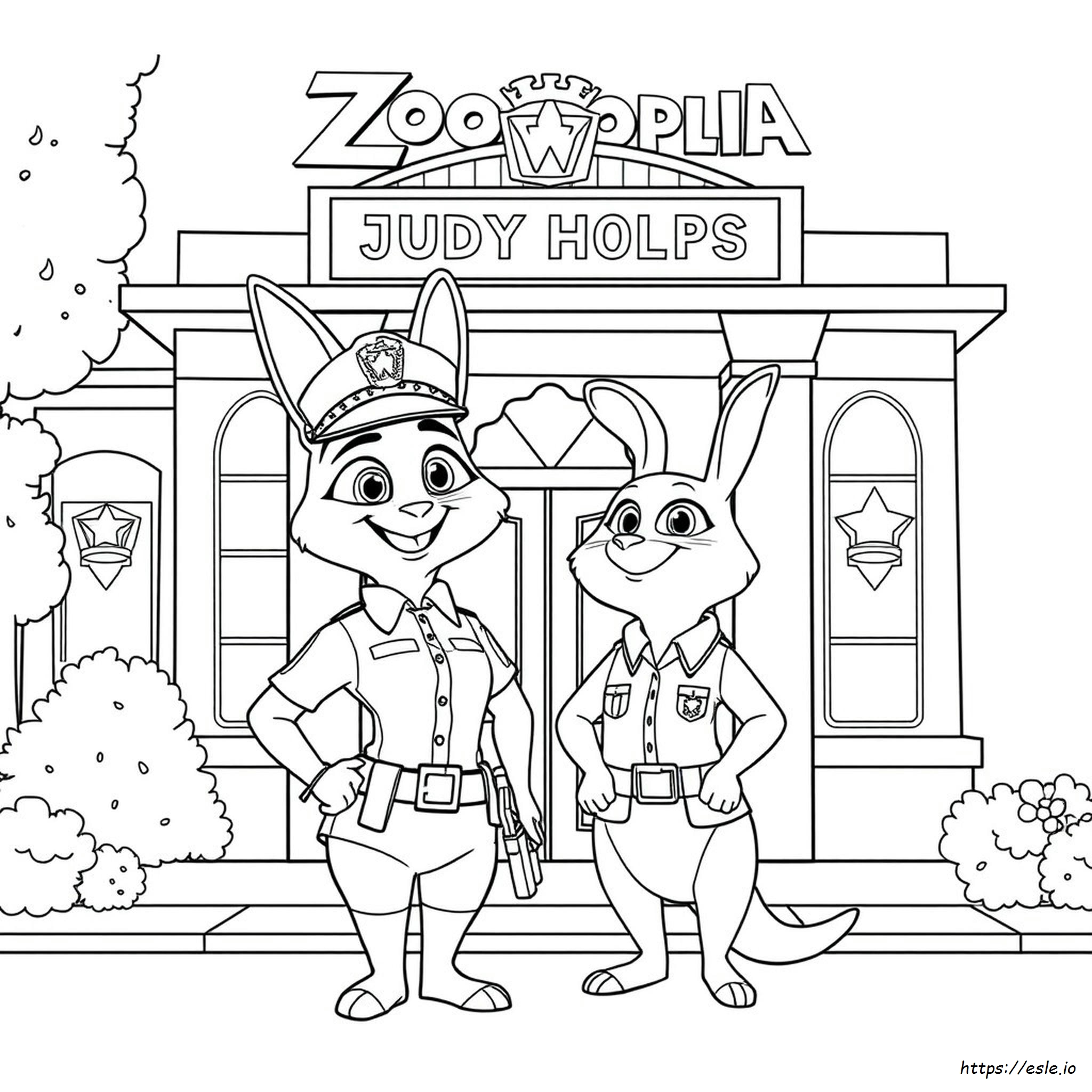 Zootopia Judy Hopps Coloring Pages