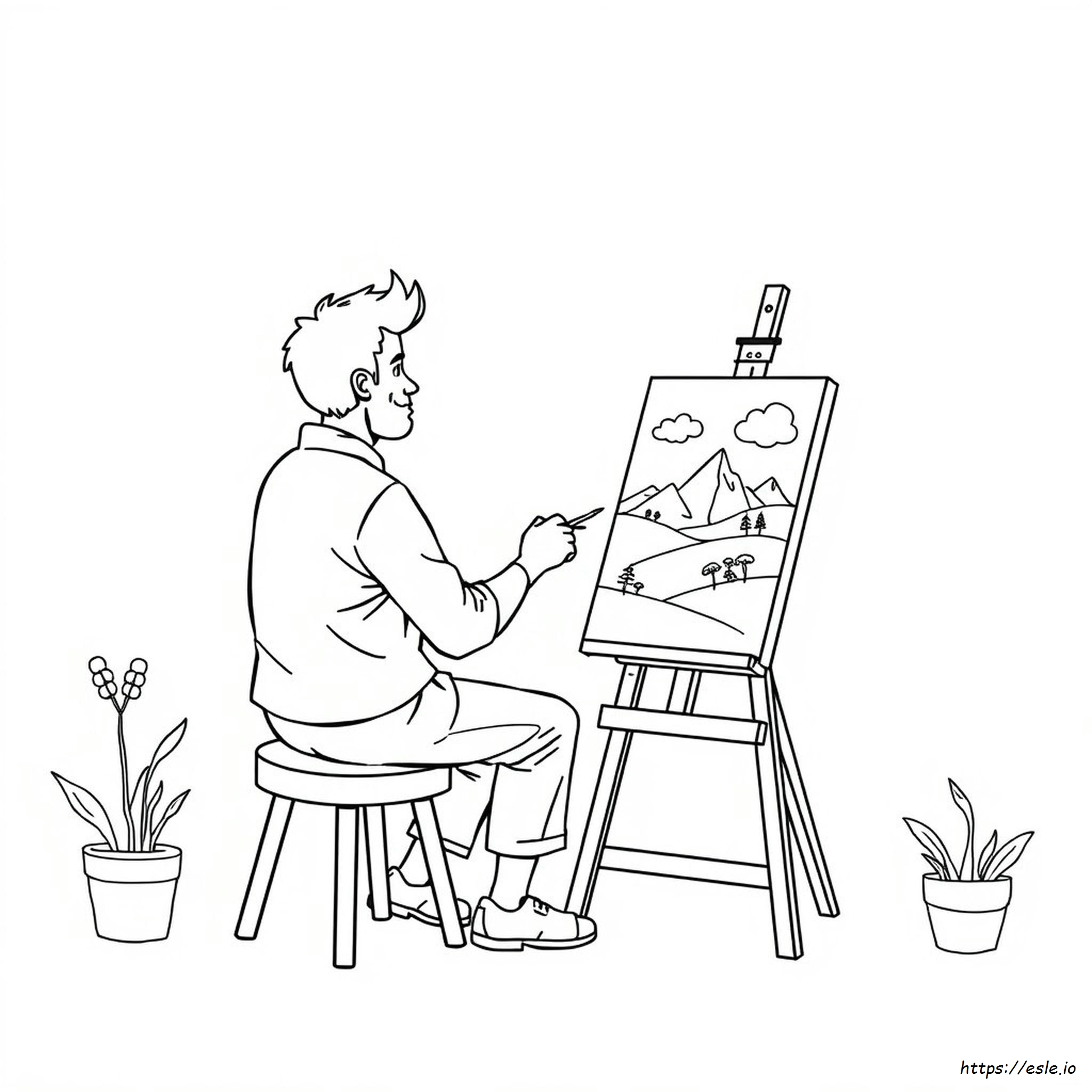 Artist Coloring Pictures