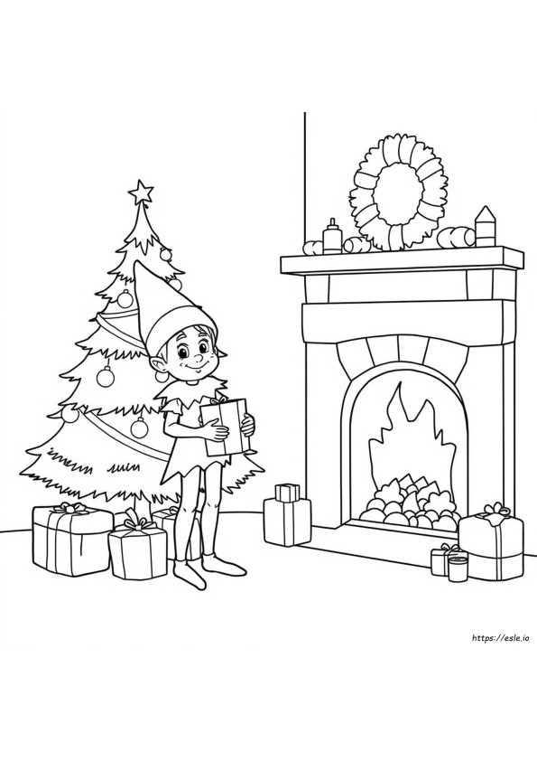 Coloring Pages Of Elf On A Shelf