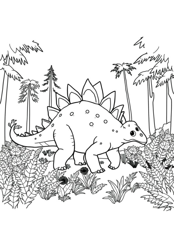Stegosaurus Kleurplaten