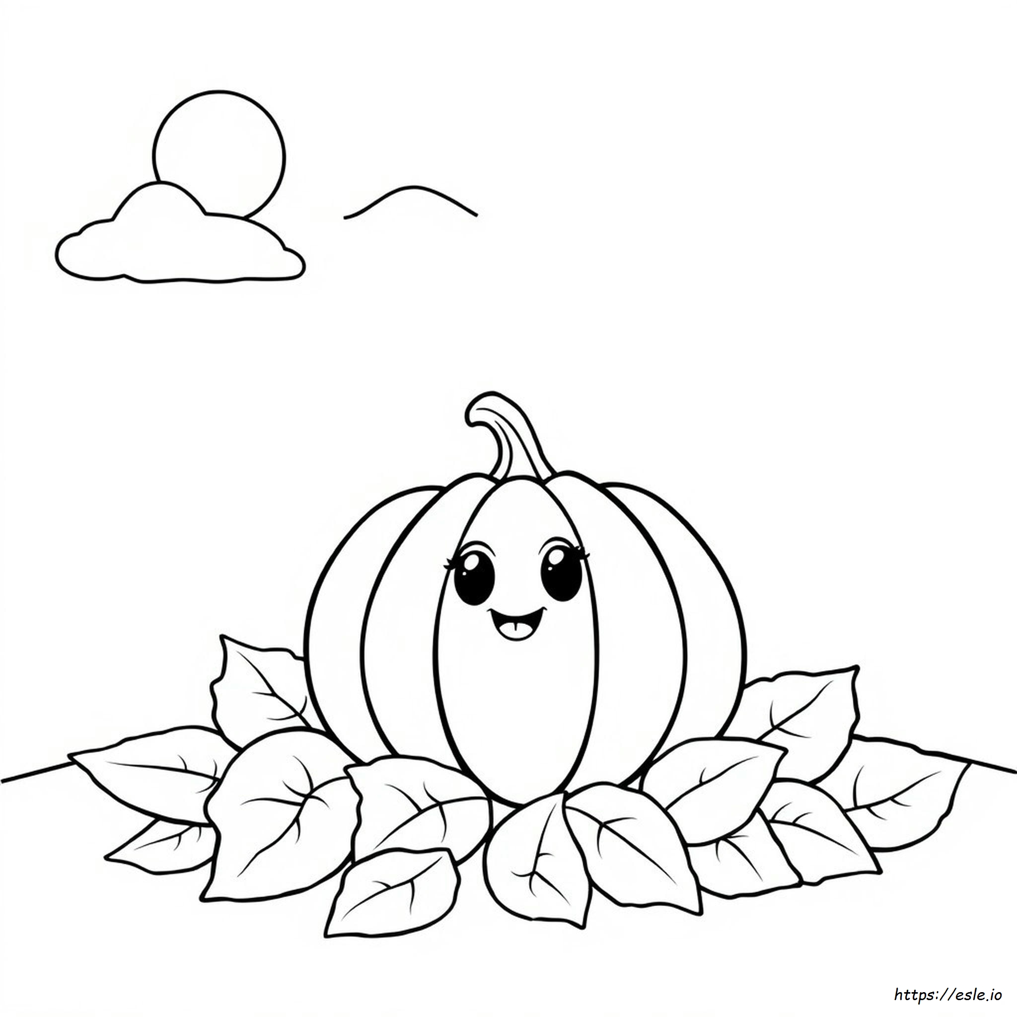 Cute Pumpkin Coloring Pages Free