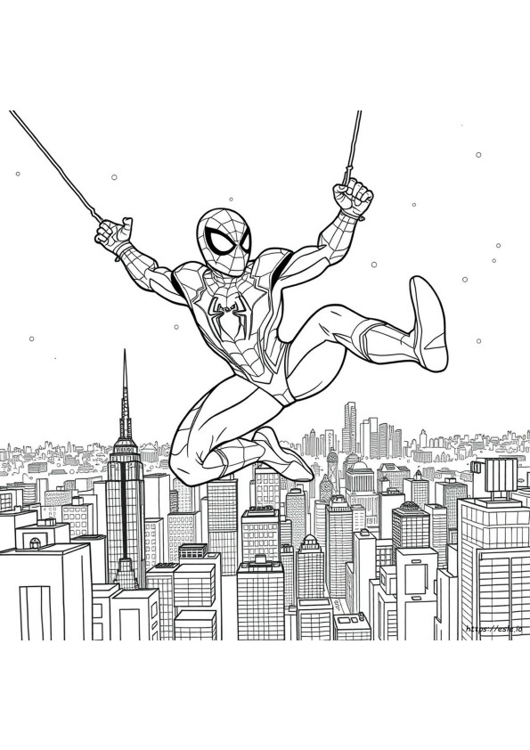 Iron Spiderman Colouring Pages