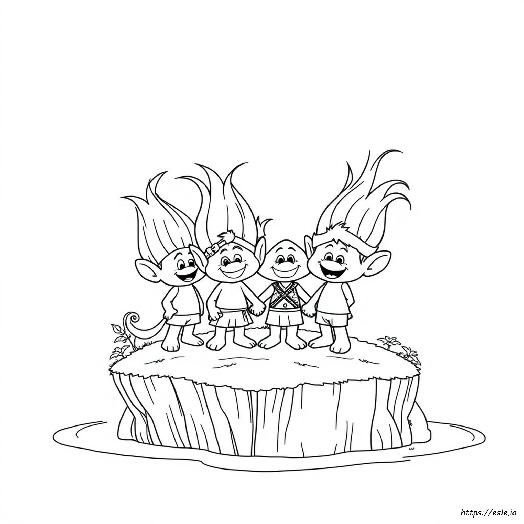 Trollstopia Coloring Pages