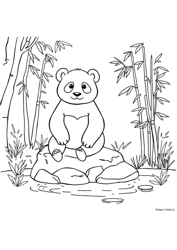 Free Coloring Pages Panda Bear