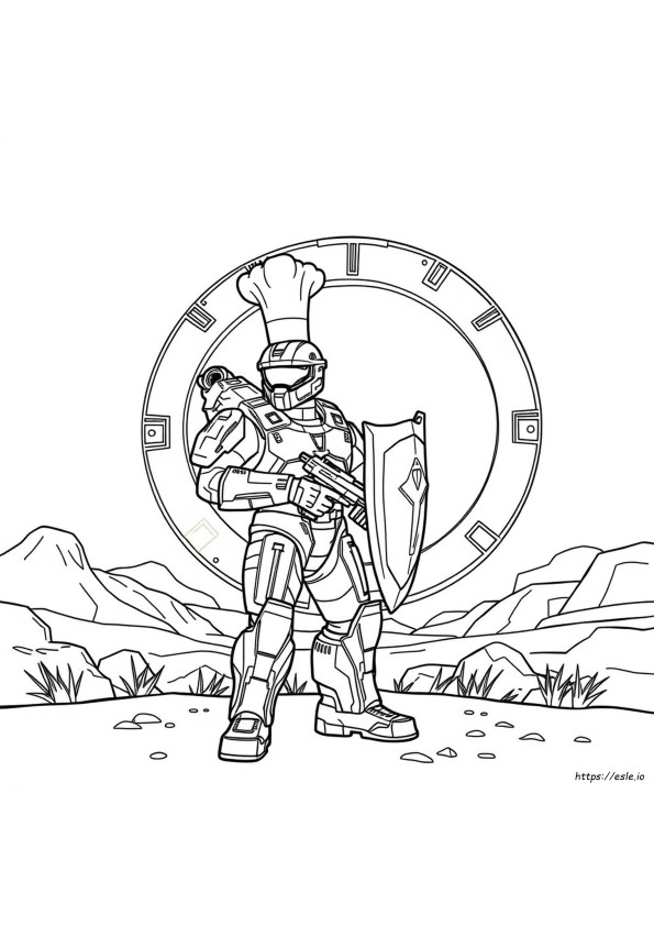 Dibujos Para Colorear De Master Chief Halo Para Imprimir