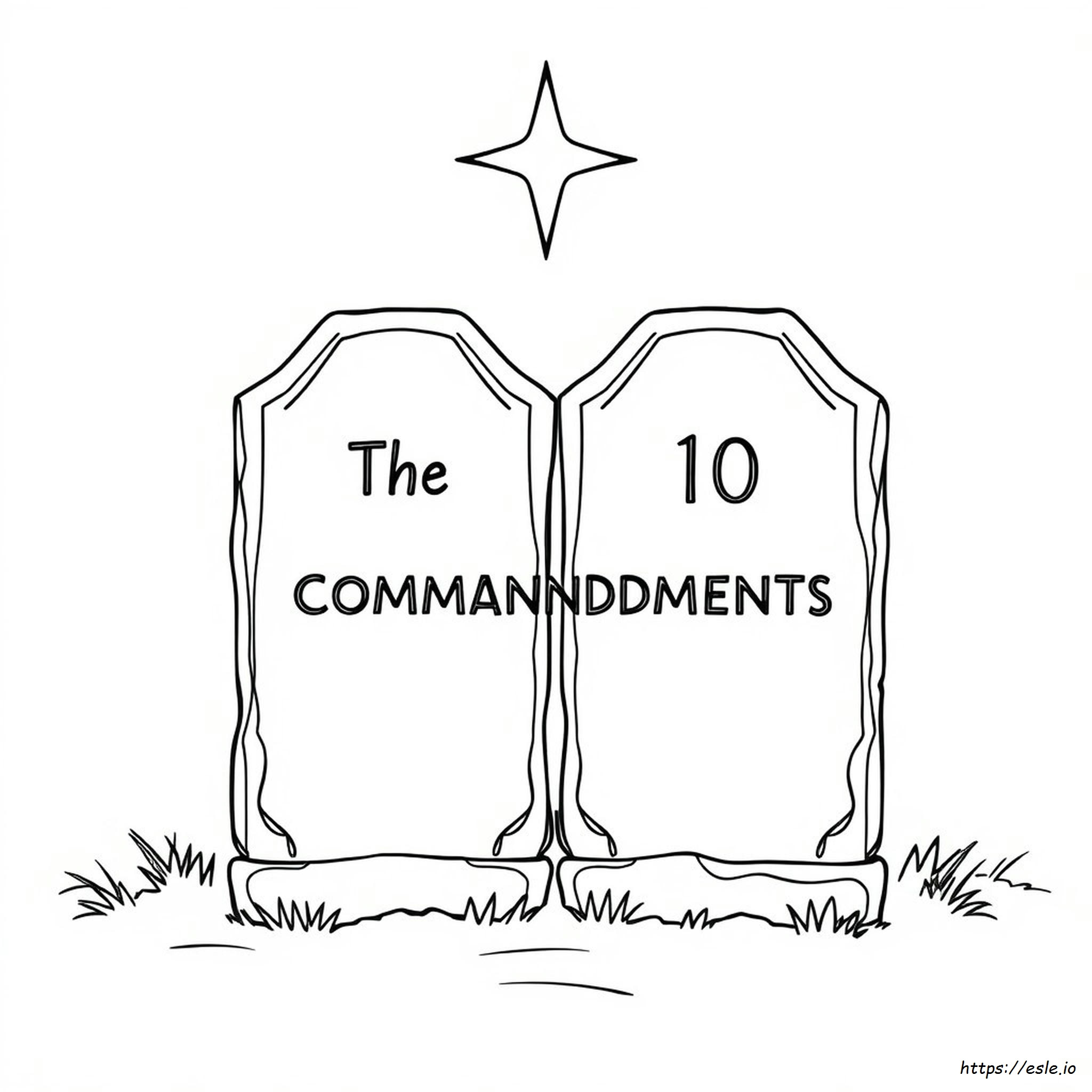 Coloring Commandments Ten Pages Kids Printable Bible Sheets School ...