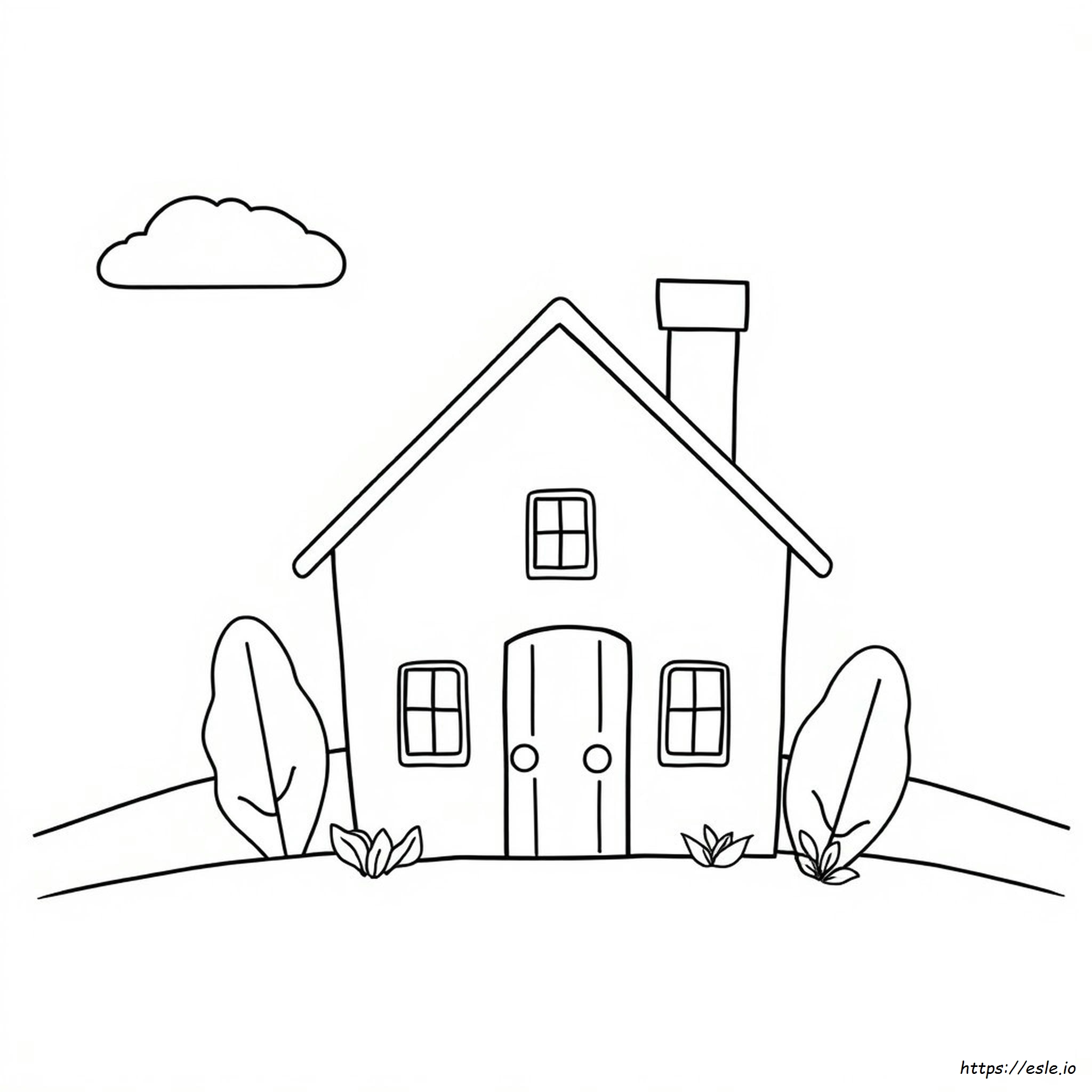 House Printout For Coloring