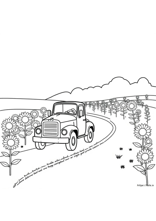 Camion Rosso Da Colorare