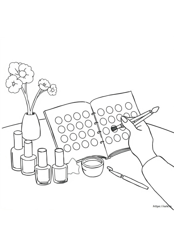 Nail Polish Coloring Page