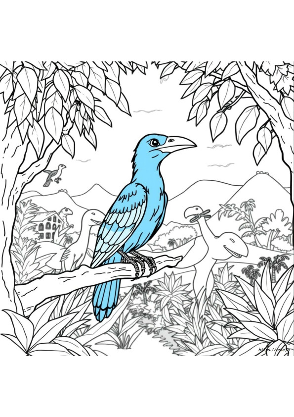 Blue From Jurassic World Coloring Page