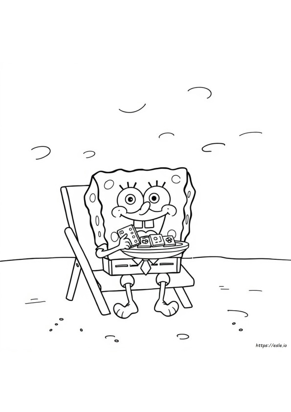Black And White Spongebob Coloring Pages