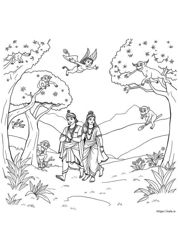 Printable Ramayana Coloring Pages
