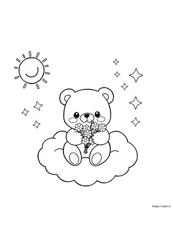 Oso Kawaii Para Colorear