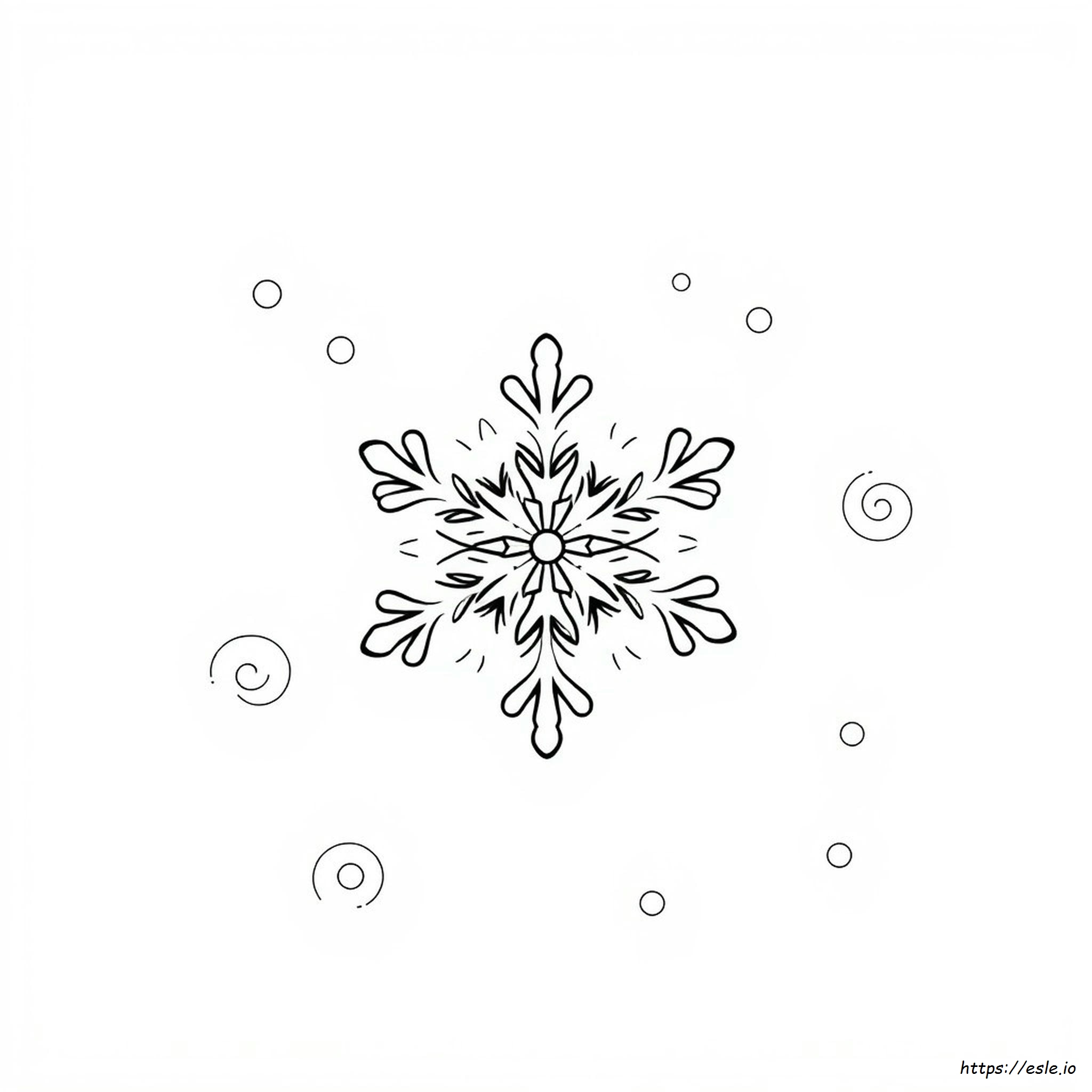 Snowflake Clipart Coloring Page