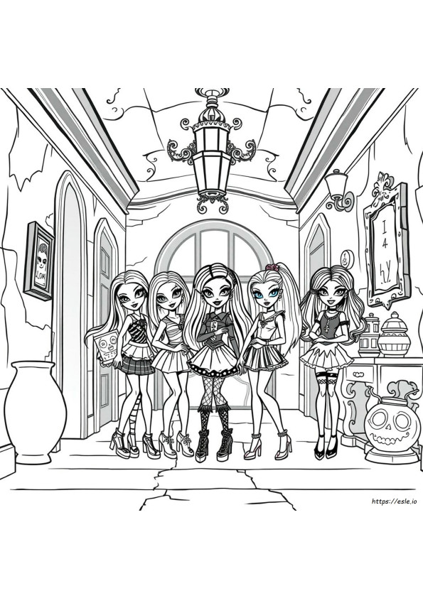 Monster High Dolls Colouring Pages