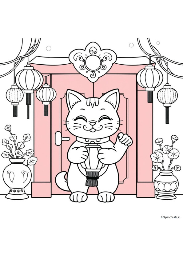 2024年の旧正月ぬりえ