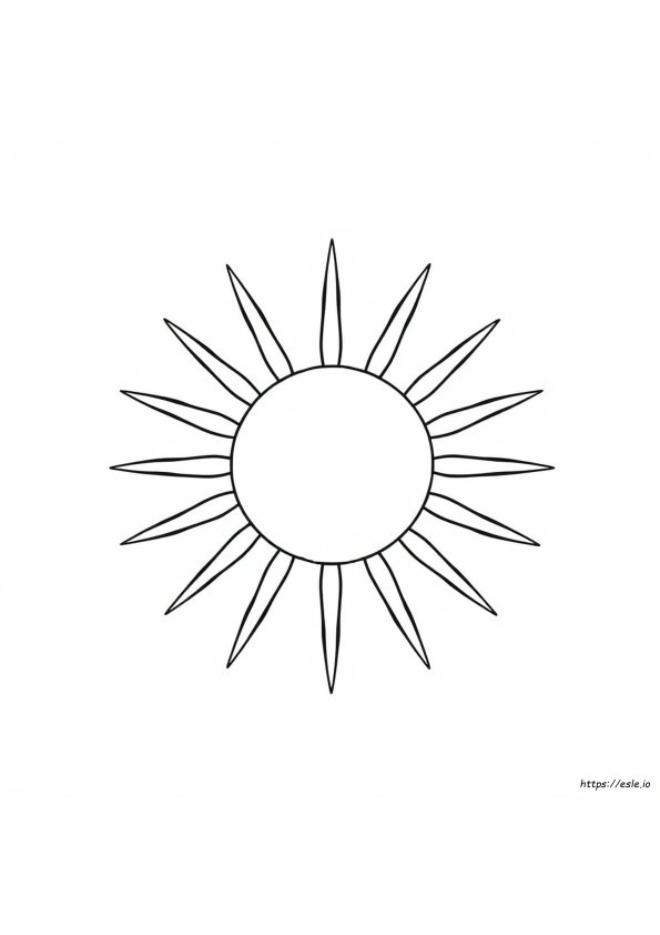 Kleurplaat Van De Zon