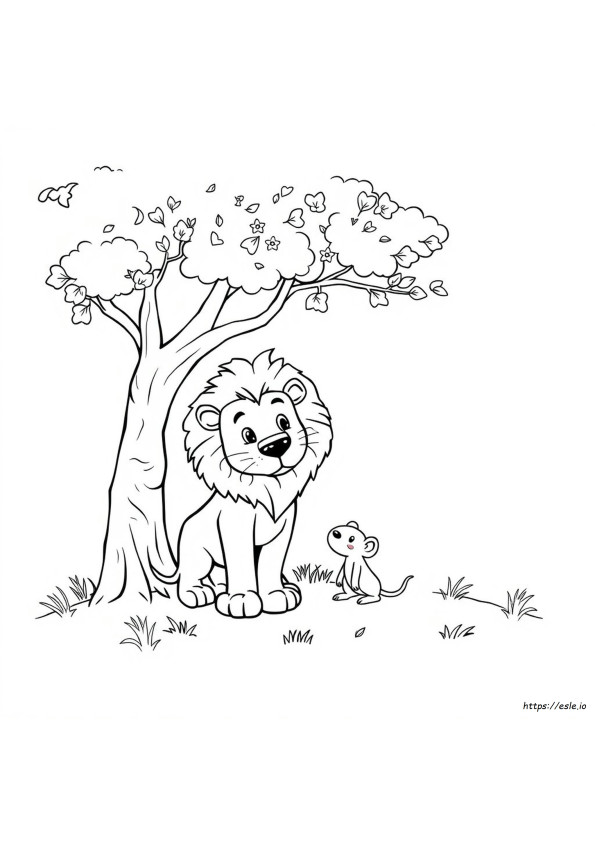 Leone E Topo Da Colorare