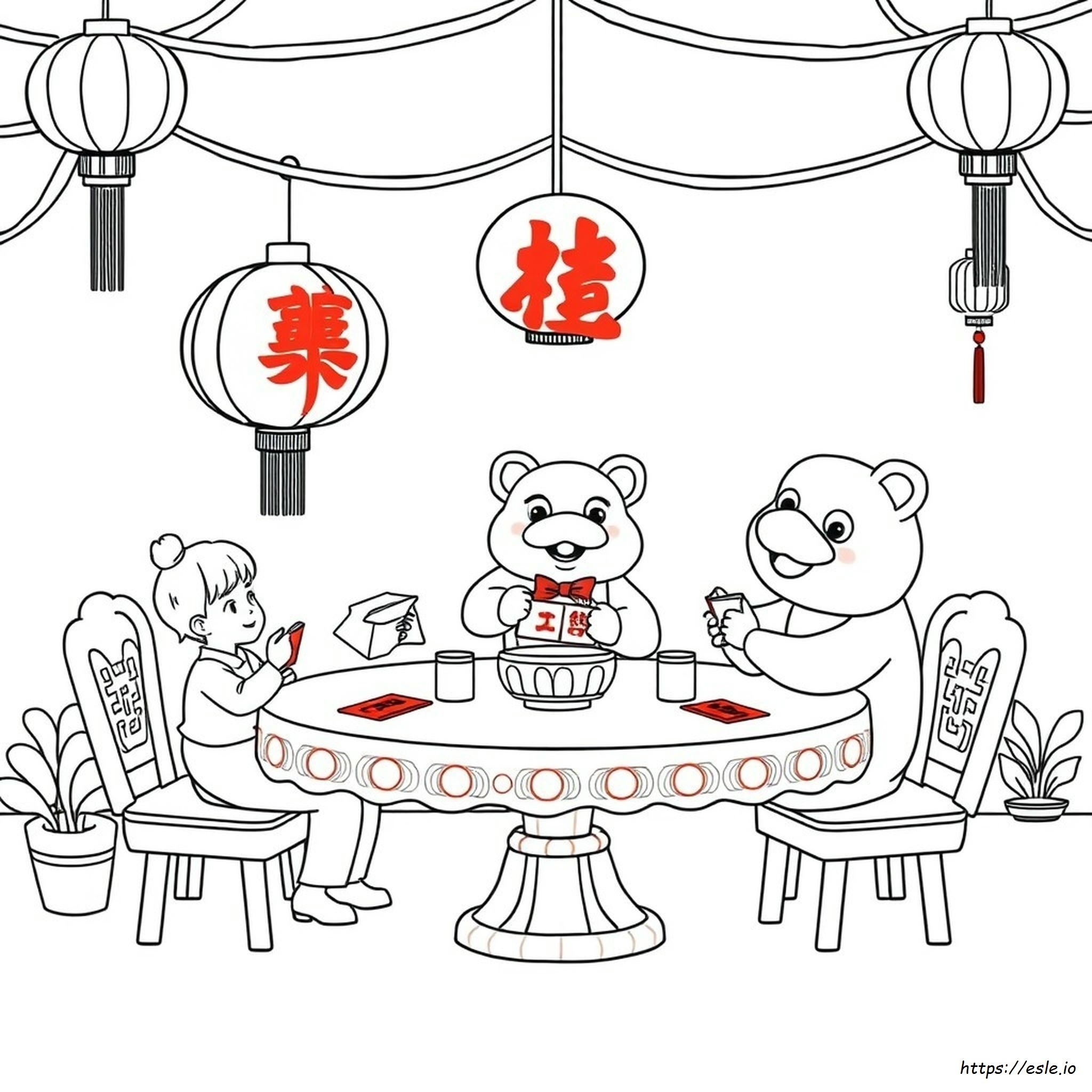 Gambar Mewarnai Tahun Baru Imlek 2025