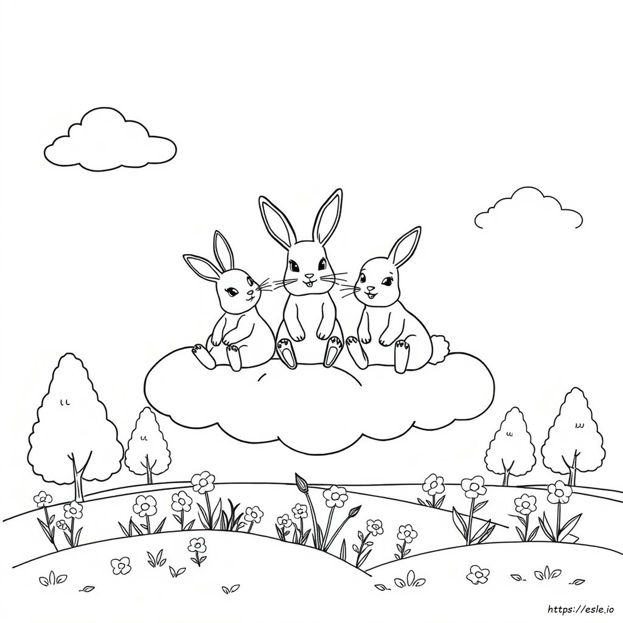 Bunny Rabbit Colouring In