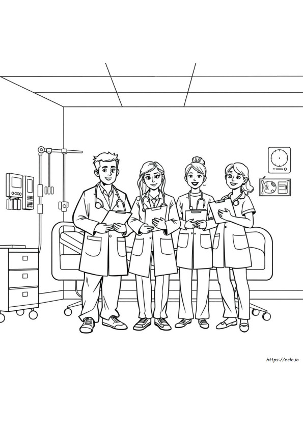 Colouring Pages Doctors And Nurses