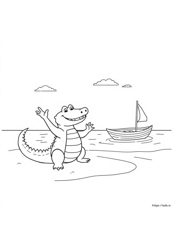 Coloriage À Bientôt Les Alligators À Imprimer Gratuit