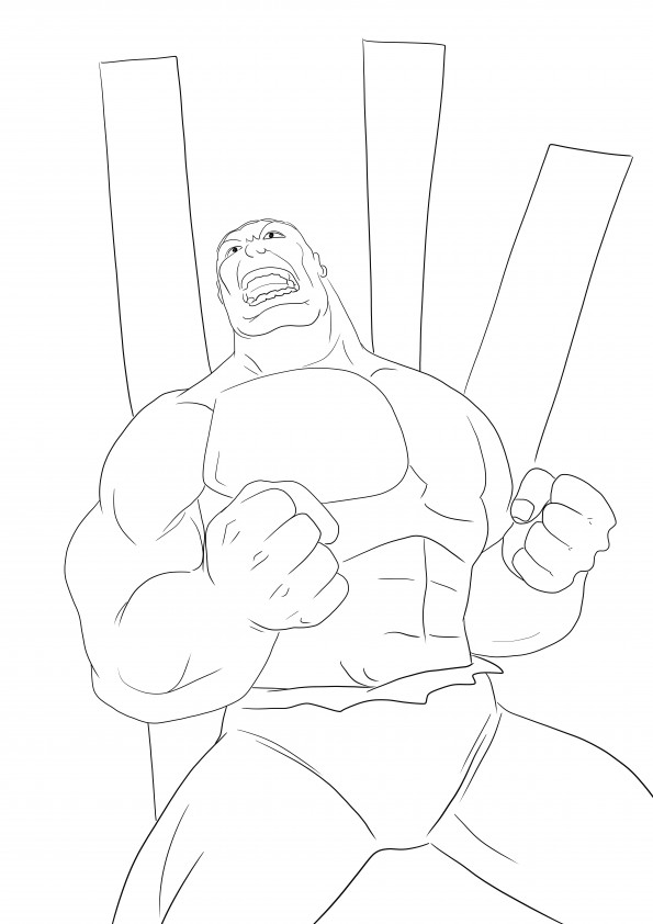 Our free printable Incredible Hulk coloring sheet is ready to be downloaded