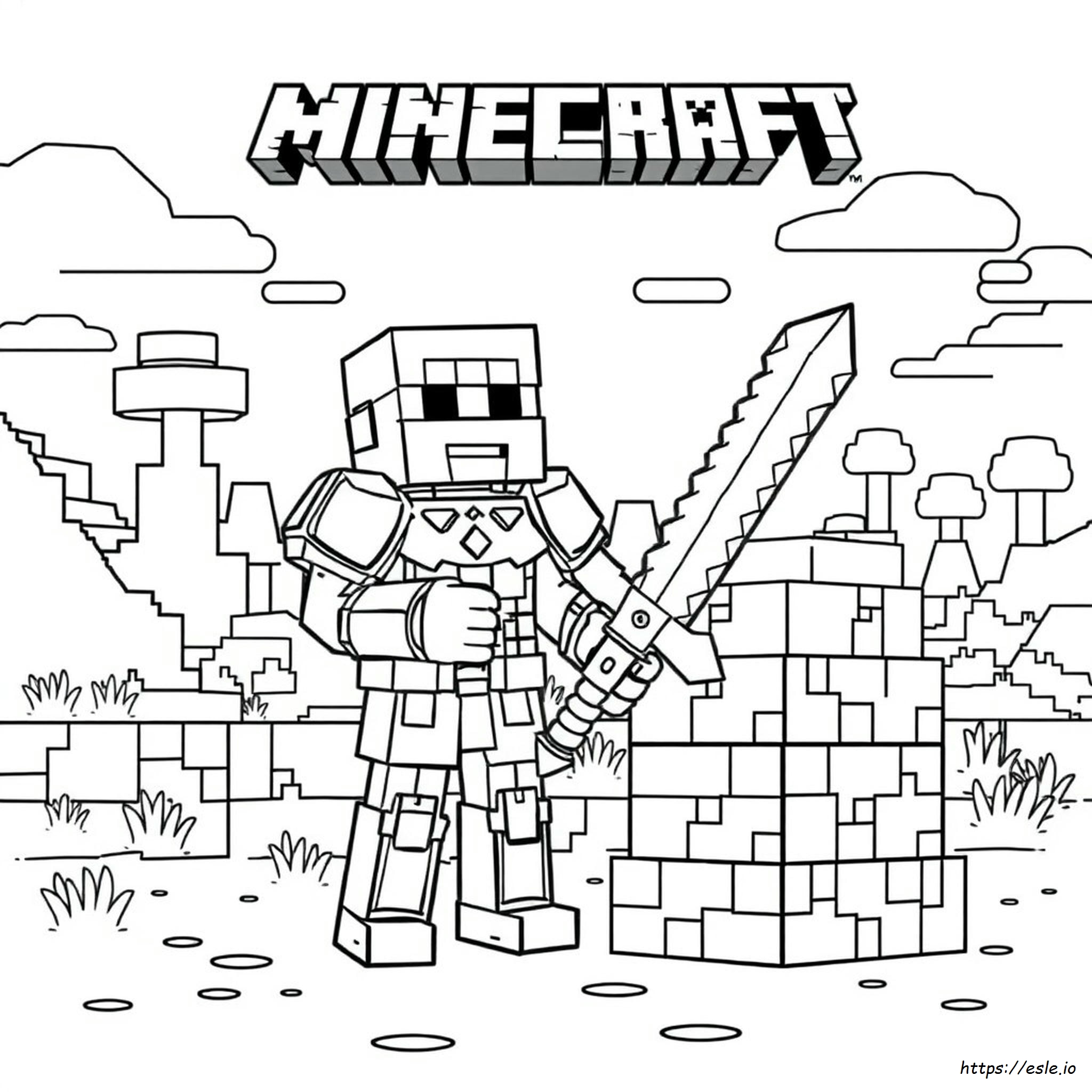 Minecraft Papercraft Sword Minecraft Diamond Sword Minecraft Coloring Pages