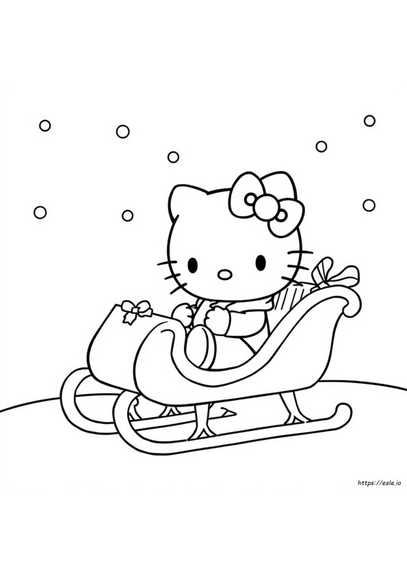 Hello Kitty Holiday Coloring Pages