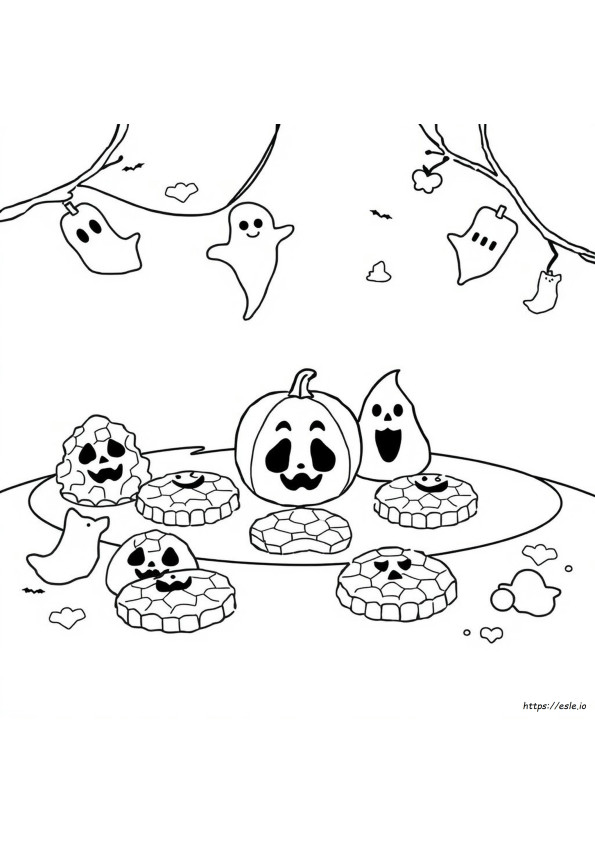 Coloriages De Gâteaux D'halloween