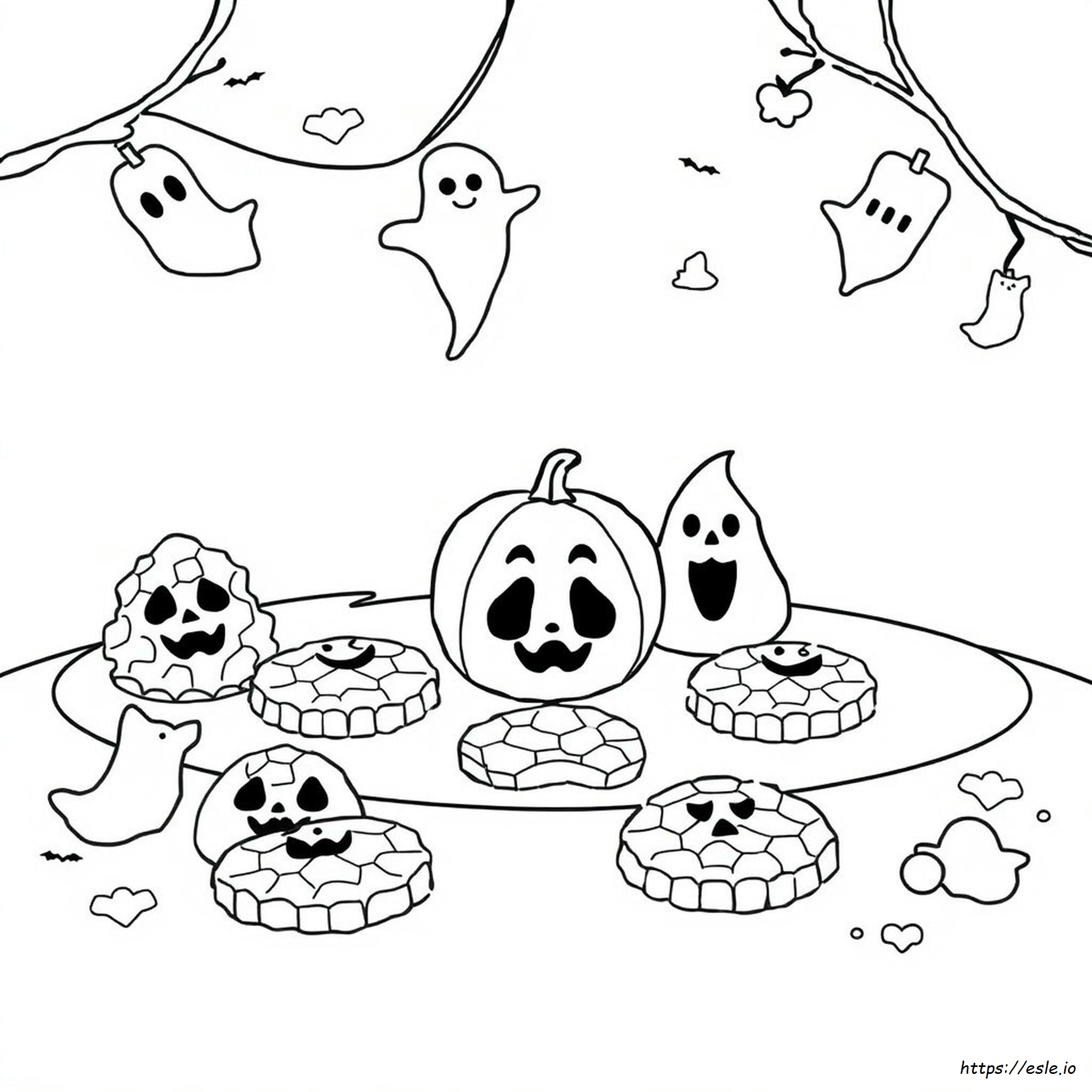 Halloween Cookies Coloring Pages