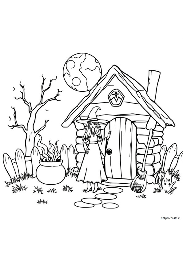 Ilmaiset Tulostettavat Halloween-Noita Värityskuvat