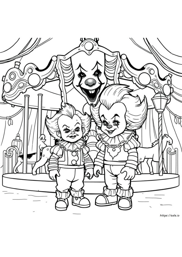 Chucky Pennywise Gambar Mewarnai