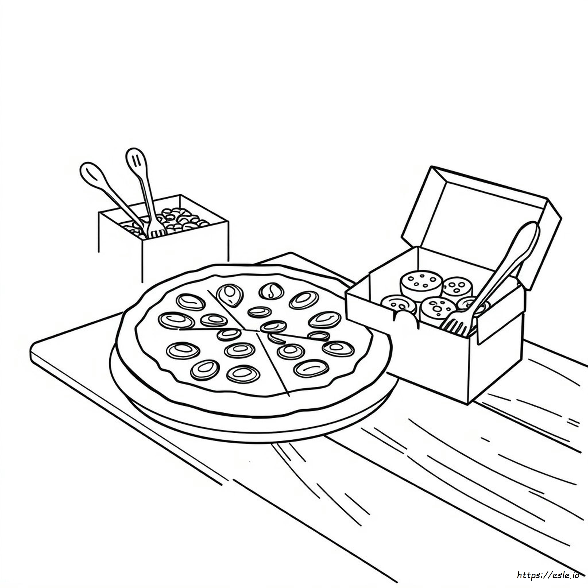 Pizza Colouring Pictures