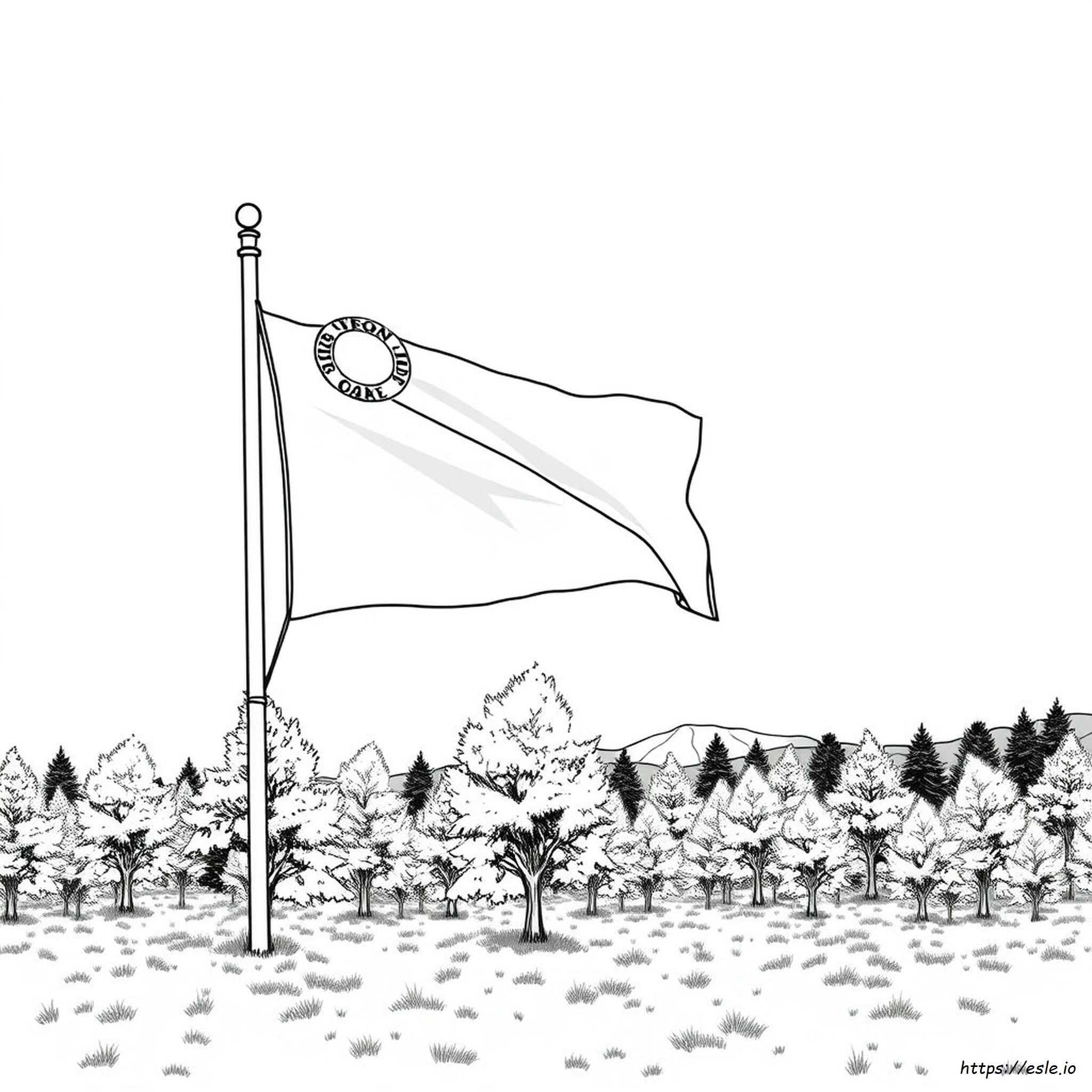 Oregon State Flag Coloring Page
