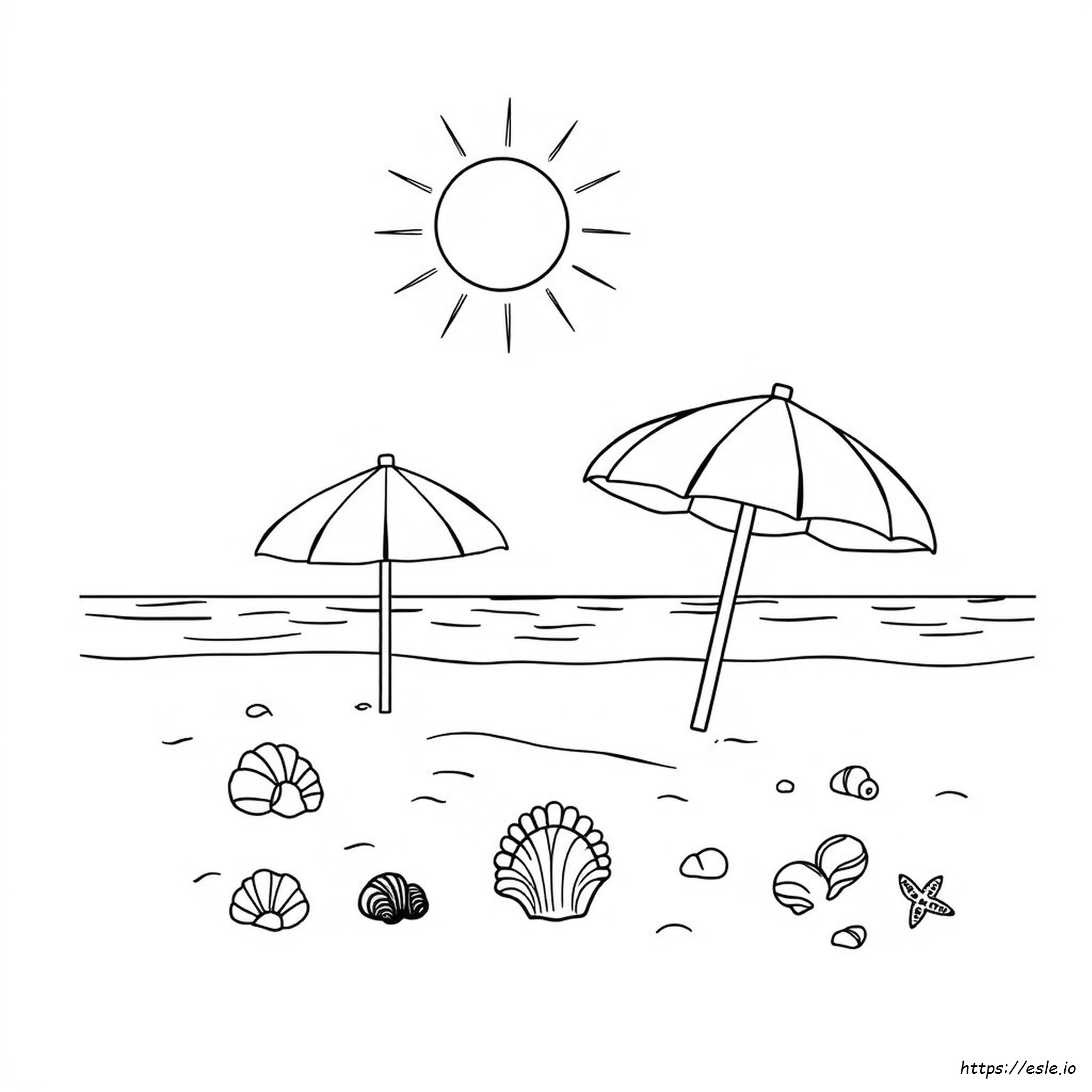 Dibujos Para Colorear La Playa