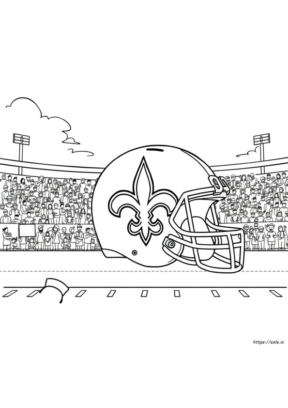 New Orleans Saints Helmet Coloring Page