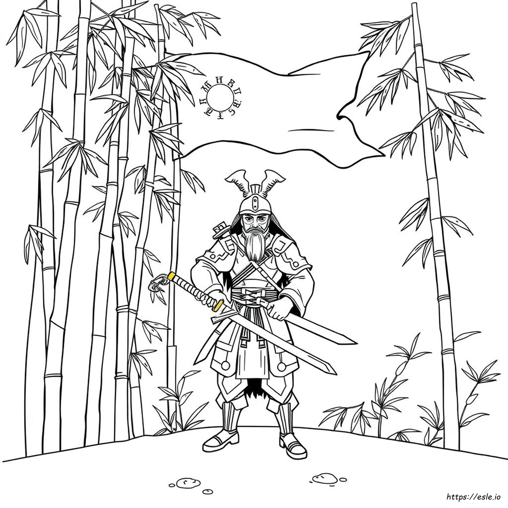 Chinese Warrior Coloring Pages