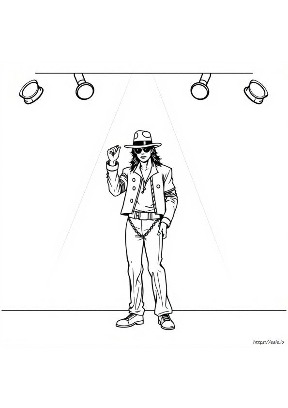Einfaches Michael Jackson Ausmalbild