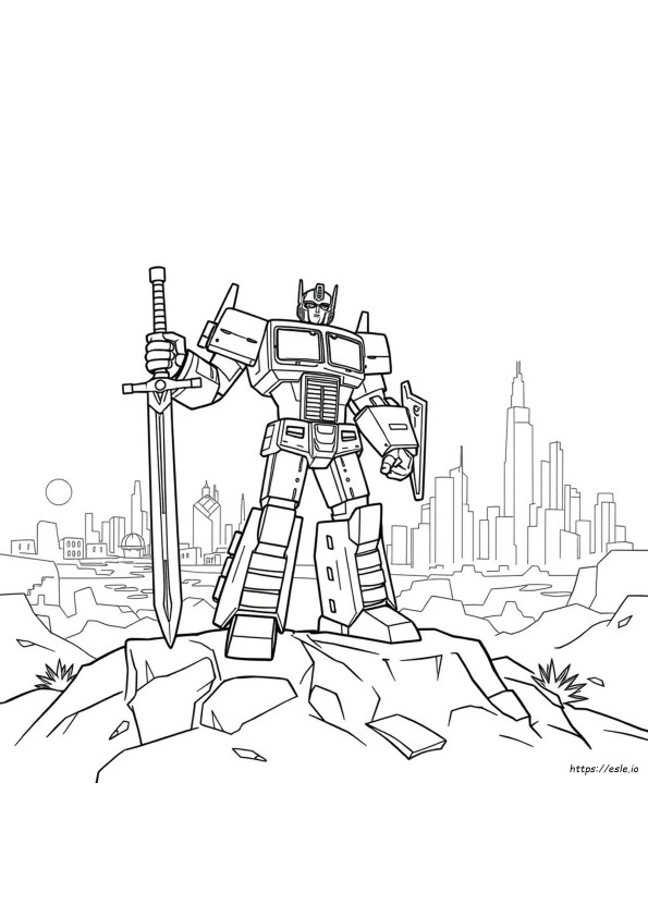 Plantillas Para Colorear De Optimus Prime