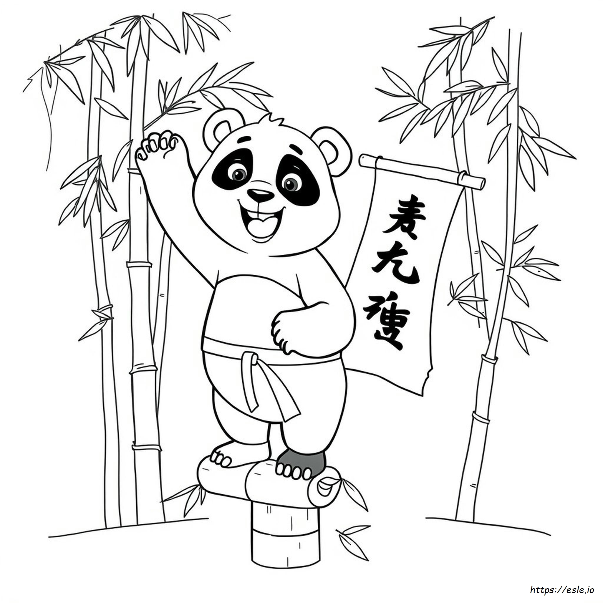 Kung Fu Panda Colouring Page