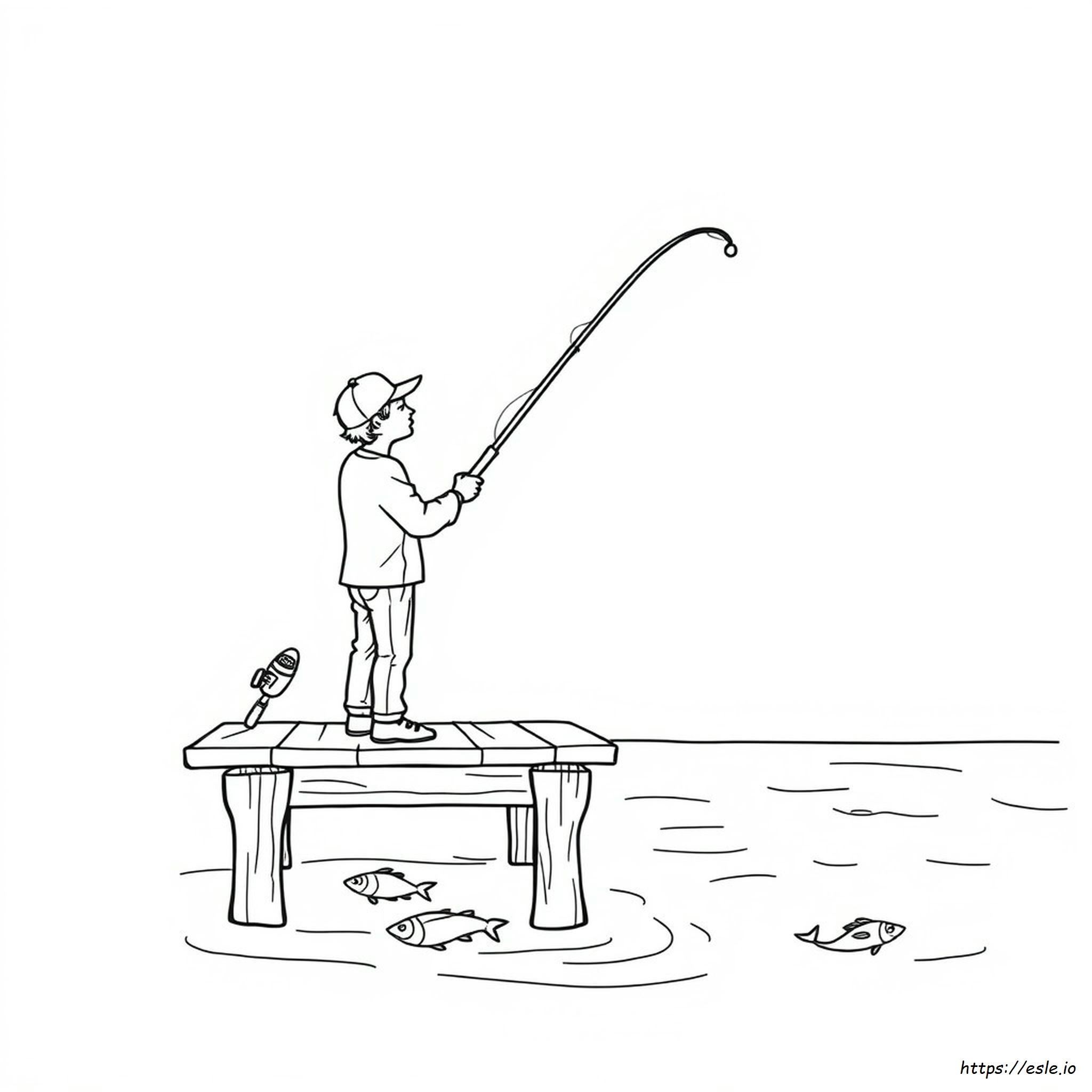 Canna Da Pesca Da Colorare